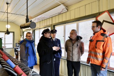 Visit to The Stellwerk 1 Railway Museum, exchanging views on the preservation of railway signaling s
